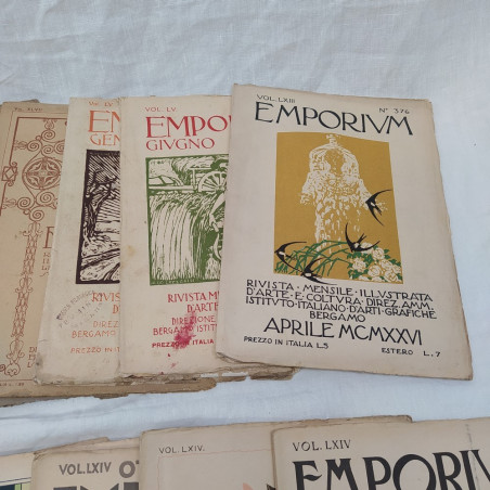 Rivista EMPORIUM anni 1918/1926 lotto di 13 diverse