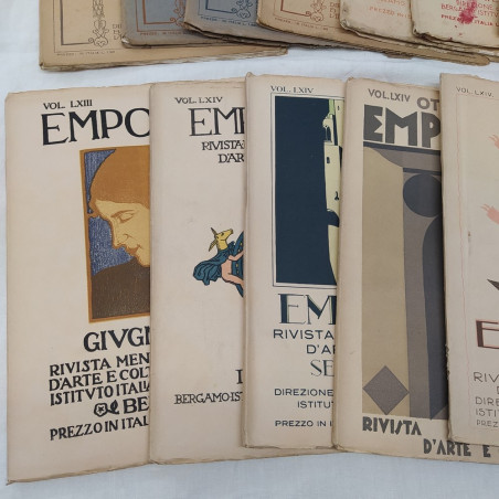 Rivista EMPORIUM anni 1918/1926 lotto di 13 diverse