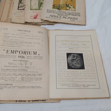 Rivista EMPORIUM anni 1918/1926 lotto di 13 diverse