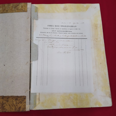 CARNEVALE di MODENA  rendiconti 1860/1861 registro originale