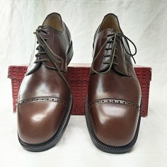 Scarpe uomo Alexander tipo inglese vitello marrone tabacco nuove n° 43,5 2