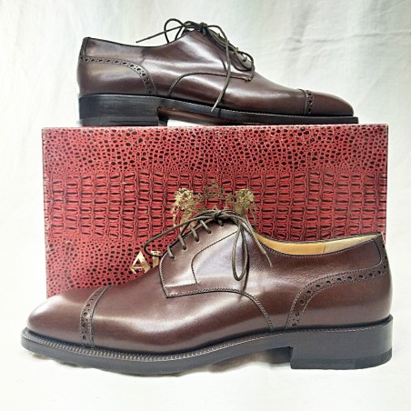 Scarpe uomo Alexander tipo inglese vitello marrone tabacco nuove n° 43,5