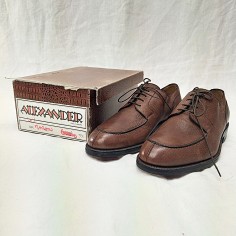 Scarpe uomo Alexander vitello marrone buccia d'arancia nuove n° 43,5