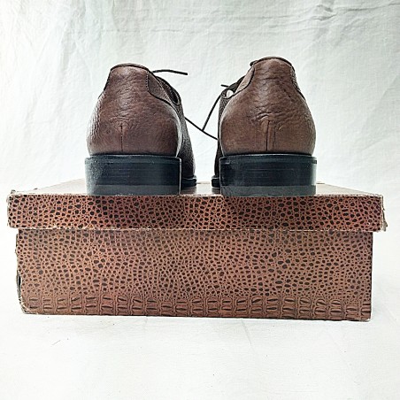 Scarpe uomo Alexander vitello marrone buccia d'arancia nuove n° 43,5