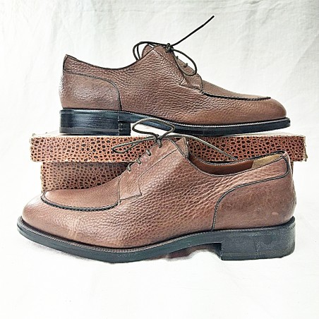 Scarpe uomo Alexander vitello marrone buccia d'arancia nuove n° 43,5
