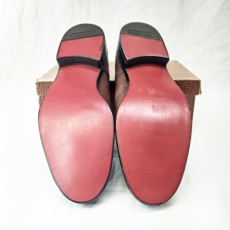 Scarpe uomo Alexander vitello marrone buccia d'arancia nuove n° 43,5