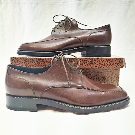 Scarpe uomo Alexander vitello marrone punta tozza nuove n° 43,5