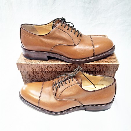 Scarpe eleganti uomo Alexander n° 43,5 nuove vitello liscio marrone chiaro