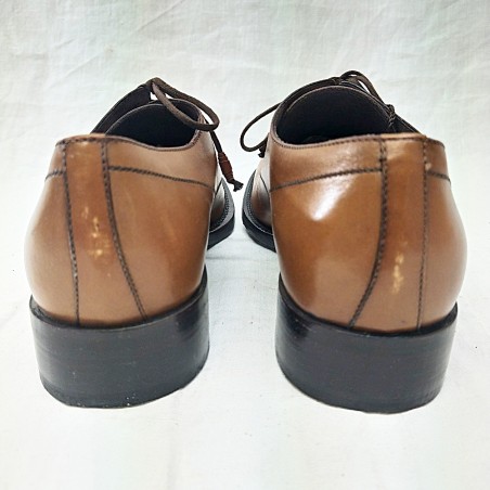 Scarpe eleganti uomo Alexander n° 43,5 nuove vera pelle vitello marrone chiaro