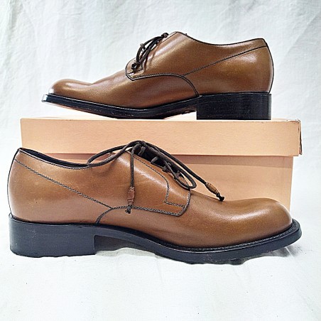 Scarpe eleganti uomo Alexander n° 43,5 nuove vera pelle vitello marrone chiaro