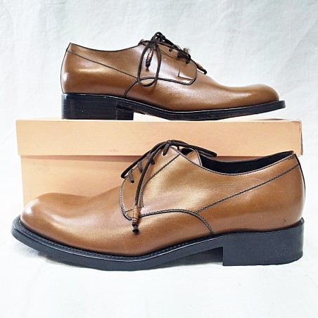 Scarpe eleganti uomo Alexander n° 43,5 nuove vera pelle vitello marrone chiaro