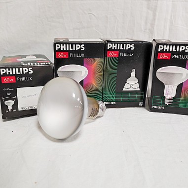 4x Philips Philux lampada fotografica 60 w E27 usate