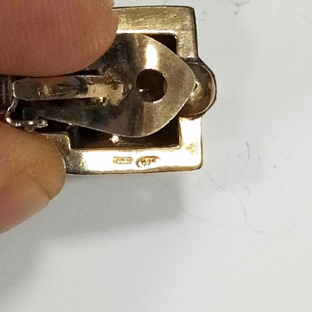 Coppia orecchini in argento dorato anni 30/40 con clip