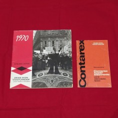 CONTAREX libretto istruzioni in tedesco + Catalogo Listino ZEISS 1970