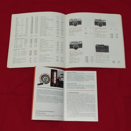 CONTAREX libretto istruzioni in tedesco + Catalogo Listino ZEISS 1970