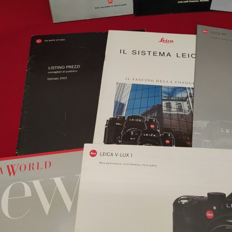 Lotto di 11 opuscoli / manuali LEICA originali
