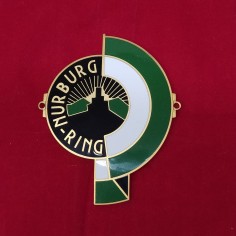 Placca automobilistica NURBURG-RING smalti verdi bianche e neri 72x94 mm