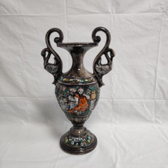 Vaso policromo Ceramica Titano San Marino h 42 cm