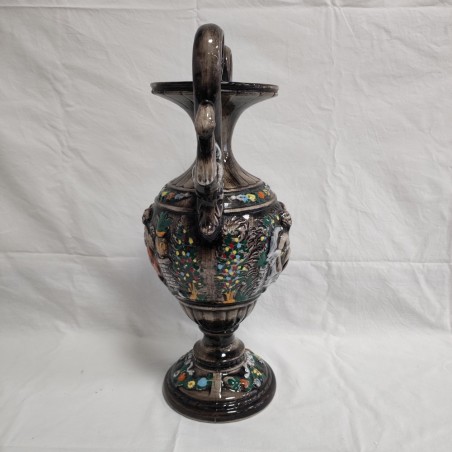 Vaso policromo Ceramica Titano San Marino h 42 cm