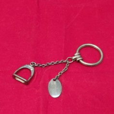 Portachiavi in argento anello e staffa da cavallo 25 grammi 11 cm 2