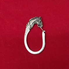 Portachiavi in argento anello con testa di cavallo 11,5 gr