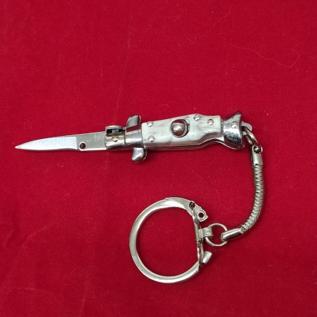 Portachiavi ad anello in argento con testa di cane 13,9 gr
