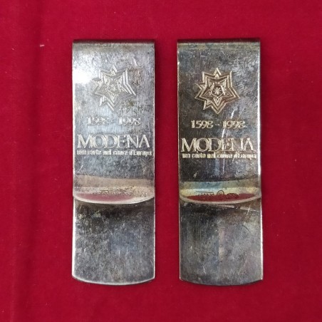 Coppia ferma soldi MODENA una corte nel cuore d'Europa. Argento 800 18 gr