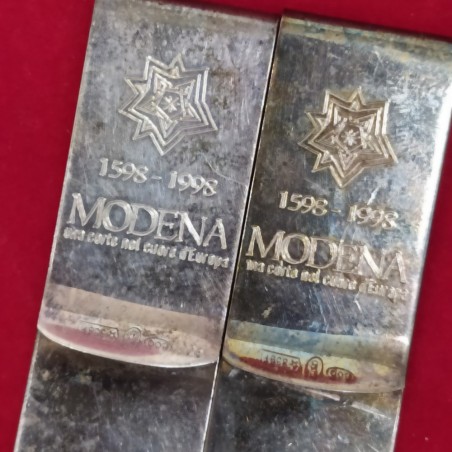 Coppia ferma soldi MODENA una corte nel cuore d'Europa. Argento 800 18 gr
