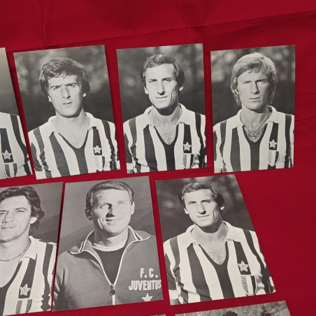 Lotto 17 cartoline giocatori Juventus anni 70 Hurrà Juventus