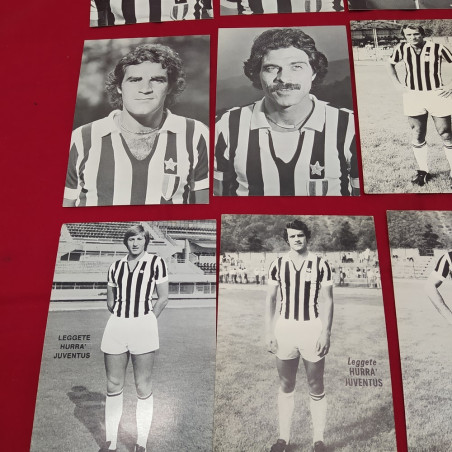 Lotto 17 cartoline giocatori Juventus anni 70 Hurrà Juventus