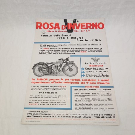 EDOARDO BIANCHI Rosa d'Inverno 1934 XII° E.F. Centauri delle Bianchi 48x71 cm