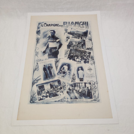 EDOARDO BIANCHI poster pubblicitario Girardengo Il Campione della Bianchi
