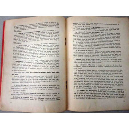 MIETITREBBIATRICE SEMOVENTE FAHR MD. 5 LIBRETTO USO MANUTENZIONE 24 PAG.