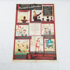 Poster originale 50x70 cm 16° CAMPAGNA PREVENZIONE TUBERCOLOSI 1953 2