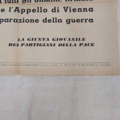 Poster originale GORNATA DELLA GIOVENTU' PER LA PACE 1955 85x58 cm 2