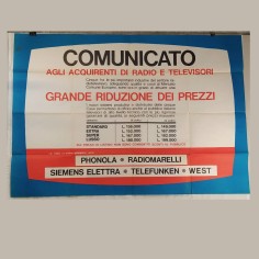 PHONOLA RADIOMARELLI SIEMENS TELEFUNKEN WEST comunicazione riduzione prezzi