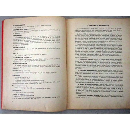 MIETITREBBIATRICE SEMOVENTE FAHR MD. 5 LIBRETTO USO MANUTENZIONE 24 PAG.