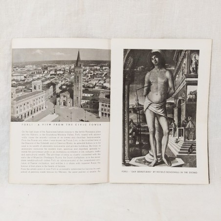 Pieghevole 1938 Forlì V° Centenario di Melozzo e Mostra del 400 romangolo