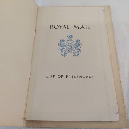 Opuscolo ROYAL MAILS List of Passengers n° 24 January 1938
