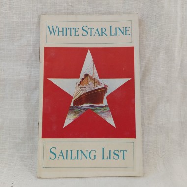 Opuscolo White Star Line Sailing List formato 10x16 cm July 1934