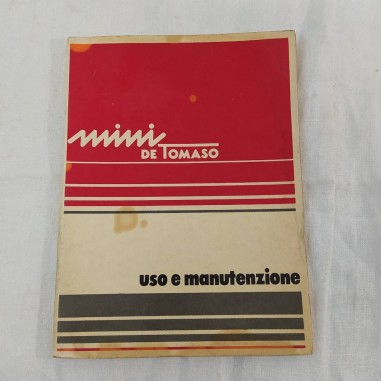MINI De Tomaso libretto uso e manutenzione Innocenti 1977