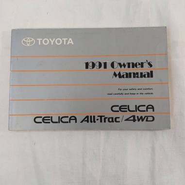 TOYOTA Owner's Manual 1991 Celica All Trac / 4WD