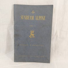 SUNBEAM ALPINE Serie IV Manuel d'Entretien Manuale uso manutenzione Francese