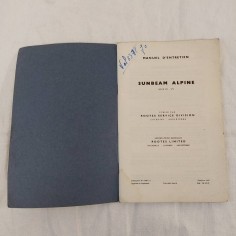 SUNBEAM ALPINE Serie IV Manuel d'Entretien Manuale uso manutenzione Francese 2
