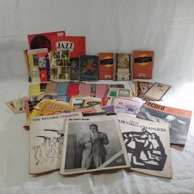 Lotto circa 120 tra cataloghi, pieghevoli brochure musicali jazz anni 50/60