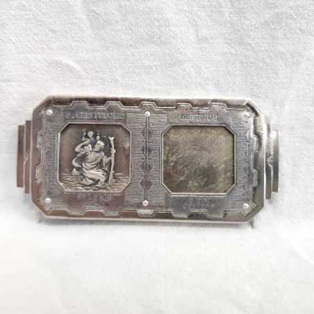 Vintage placca da auto San Cristoforo sii la mia guida guardami e non correre