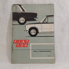Libretto uso manutenzione FIAT 124 10° edizione 1968 Buono