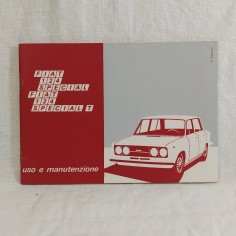 Libretto uso manutenzione FIAT 124 Special & T 5° edizione 1973 Eccellente