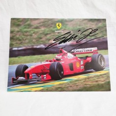 Foto stampata su cartoncino FERRARI autografo originale Eddie Irvine
