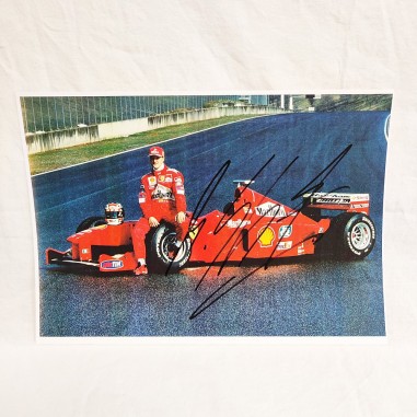 FERRARI Formula 1 stampa A4 con autografo originale Michael Schumacher